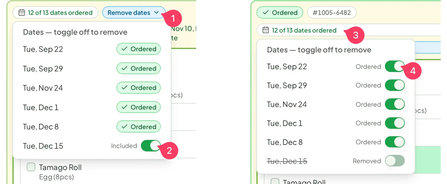 Edit MunchaLunch Order