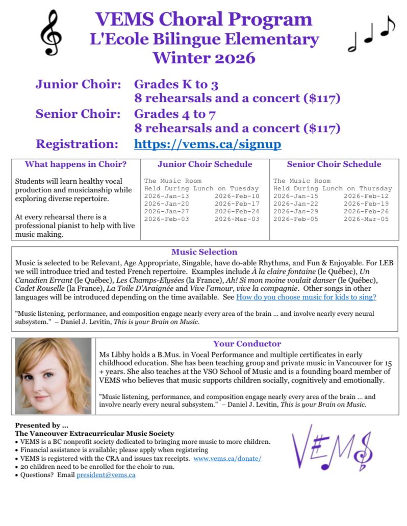 VEMS Choral Program